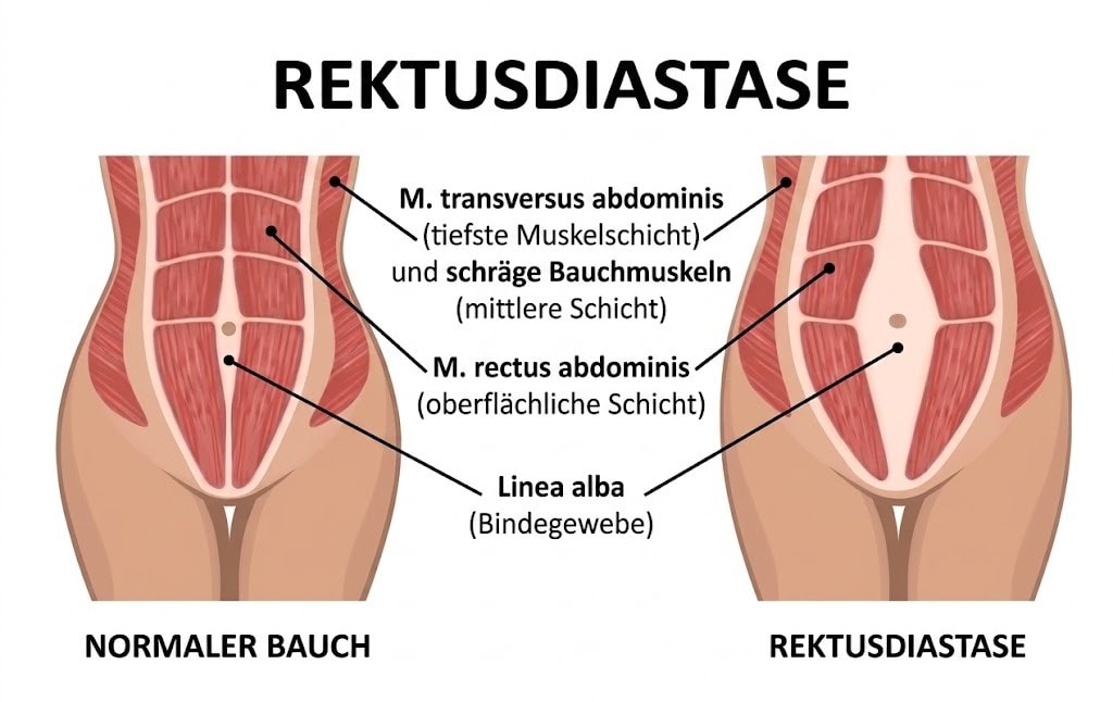 physiotherapie imrikehus bild 2 rektusdiastase anatomie