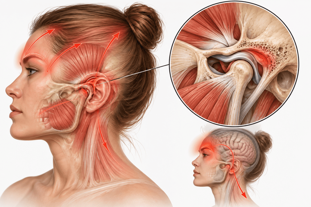 Kopfschmerzen – ein Symptom, viele mögliche Ursachen 4 physiotherapie imrikehus bild 4 kiefergelenk kaumuskulatur